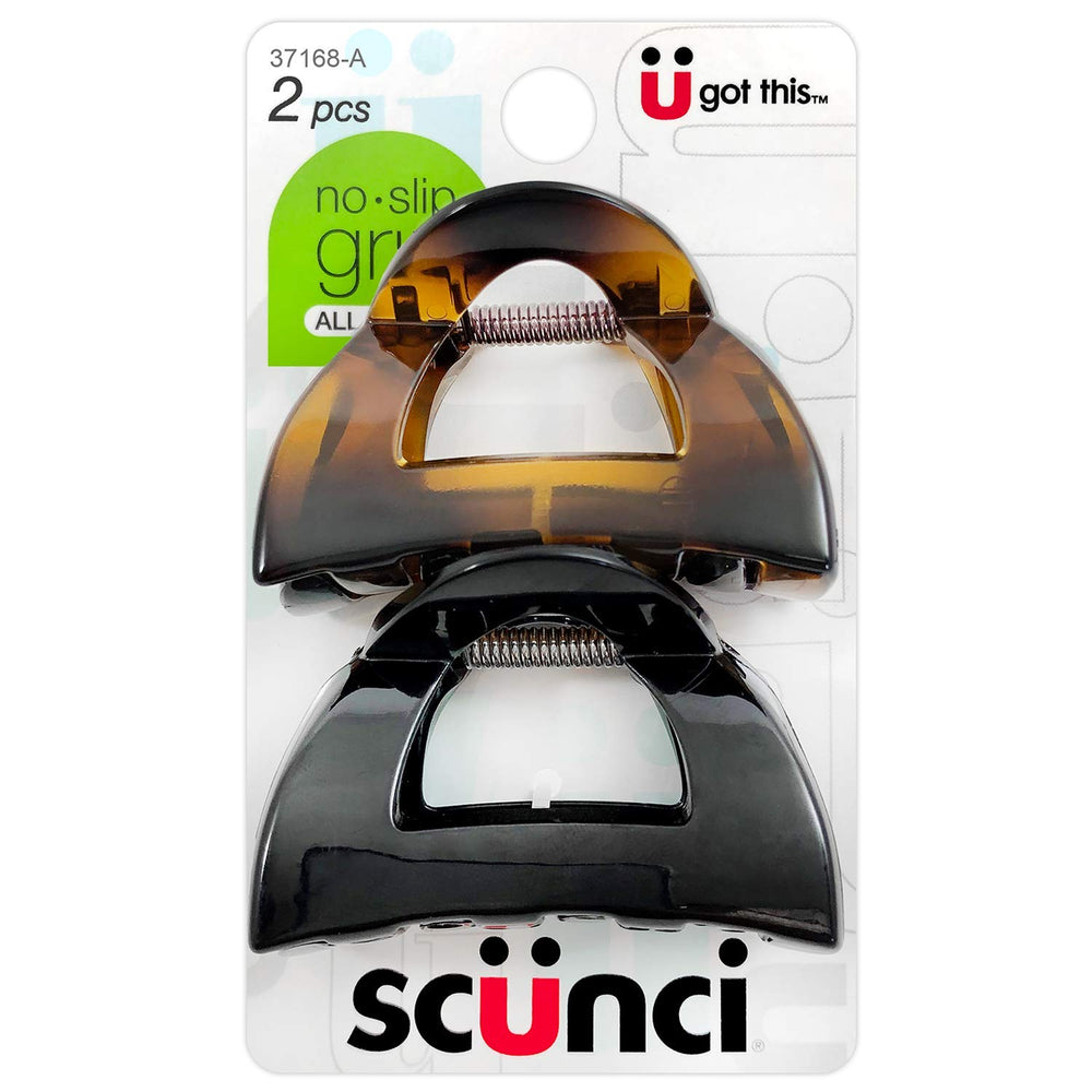 Pinza Scunci para pelo antideslizante de 5,5 cm, segura y cómoda para uso diario.