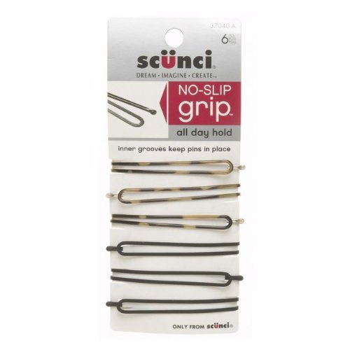 Scunci pinzas ovaladas sin deslizamiento en colores surtidos para fijar peinados con comodidad.