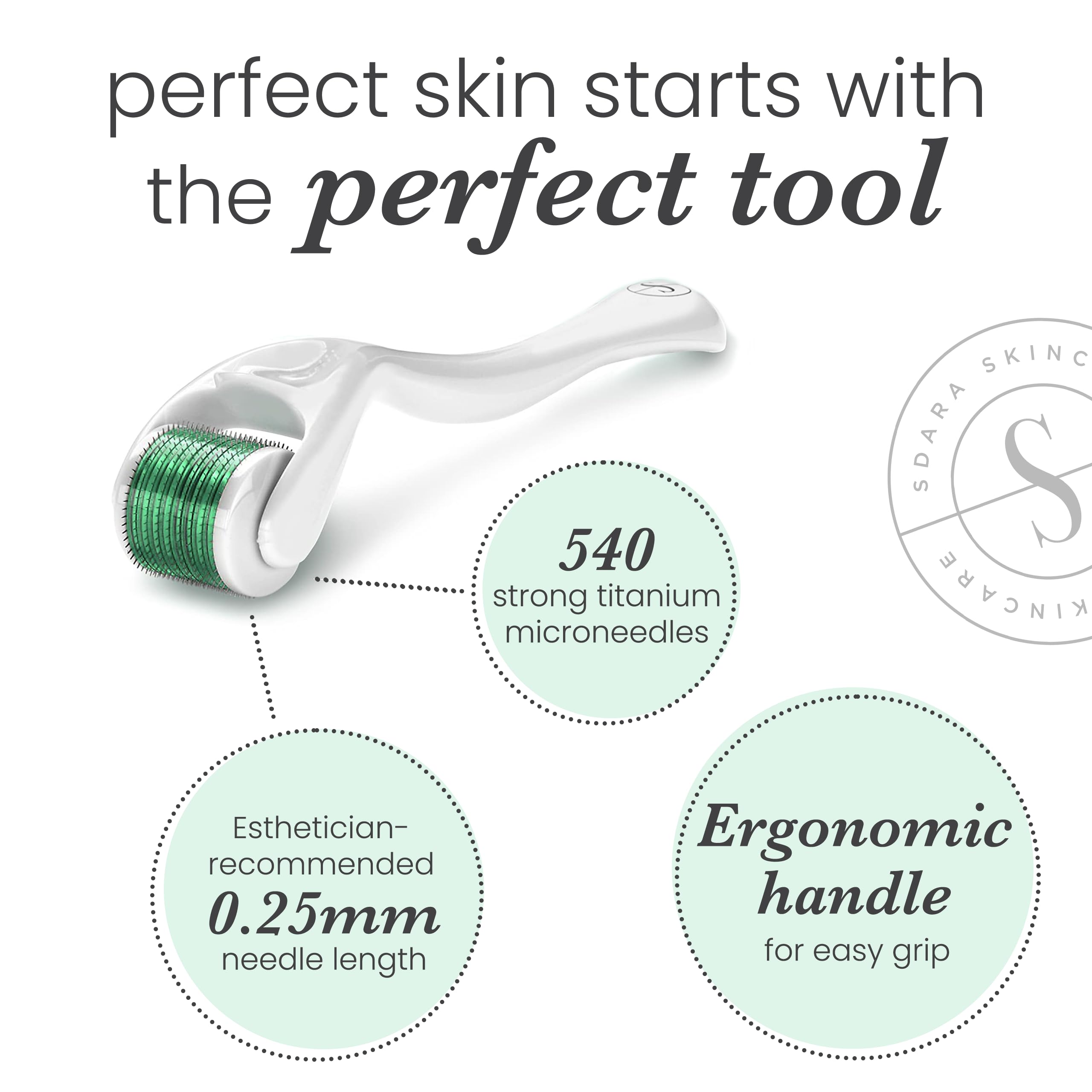 Materiales durables del Derma Roller Sdara, resultados consistentes.