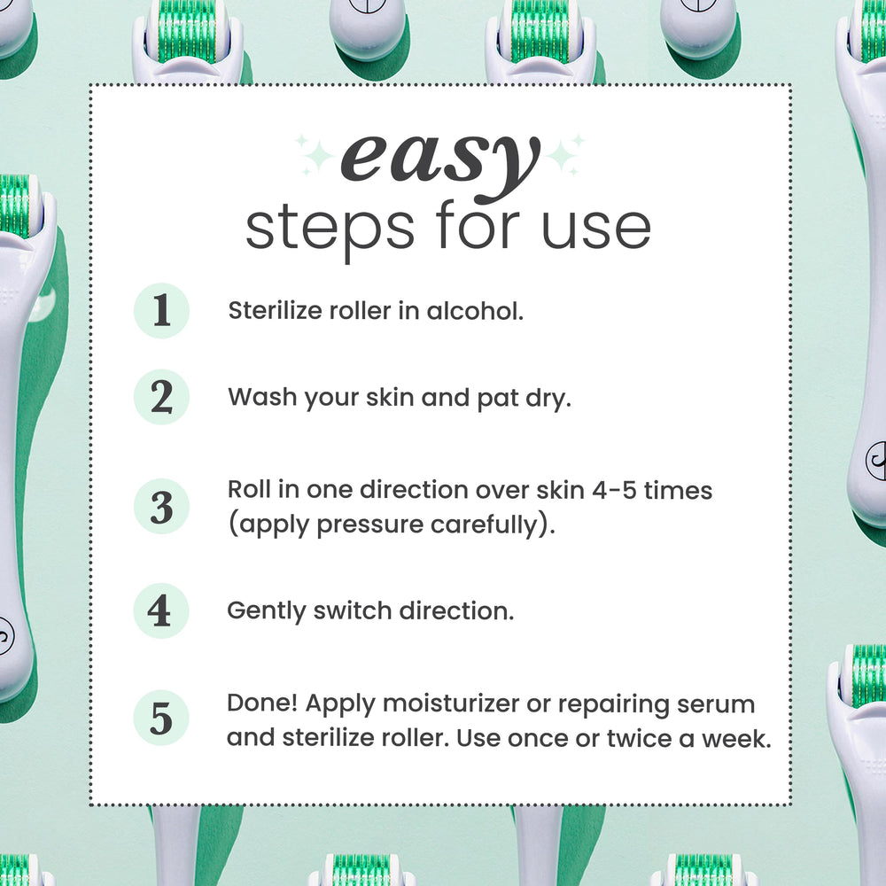 Derma Roller Sdara para uso doméstico, diseño compacto.