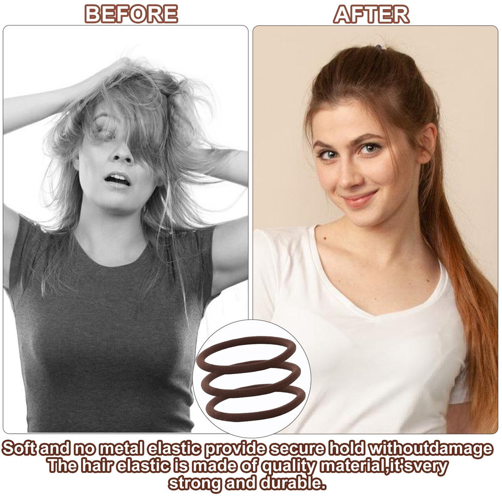 Elástico Sderoq para cabello rizado, marrón, mantiene rizos