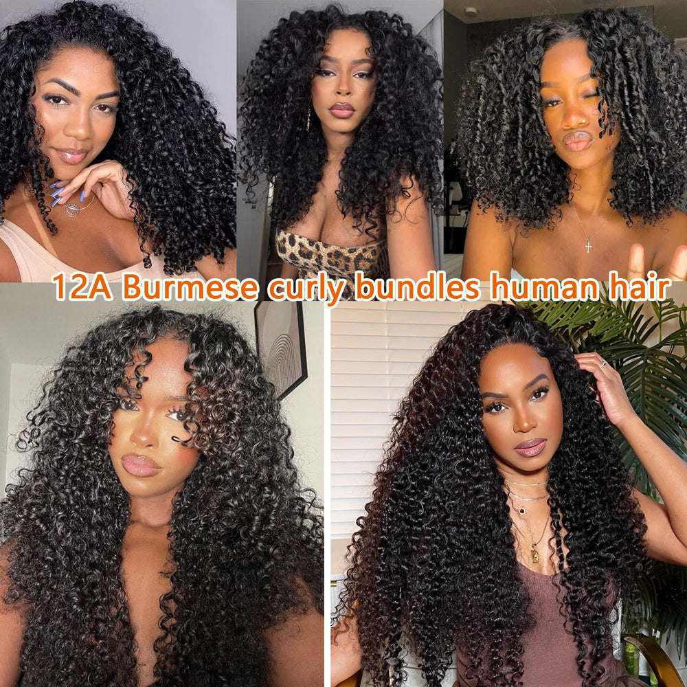 Sdferlin paquetes cabello birmano para trenzas, ideal para peinados bohemios.