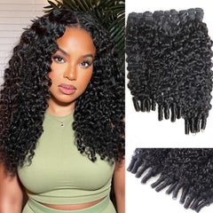 Sdferlin paquetes cabello birmano rizado espiral 16 pulgadas, textura sedosa para mezcla natural.