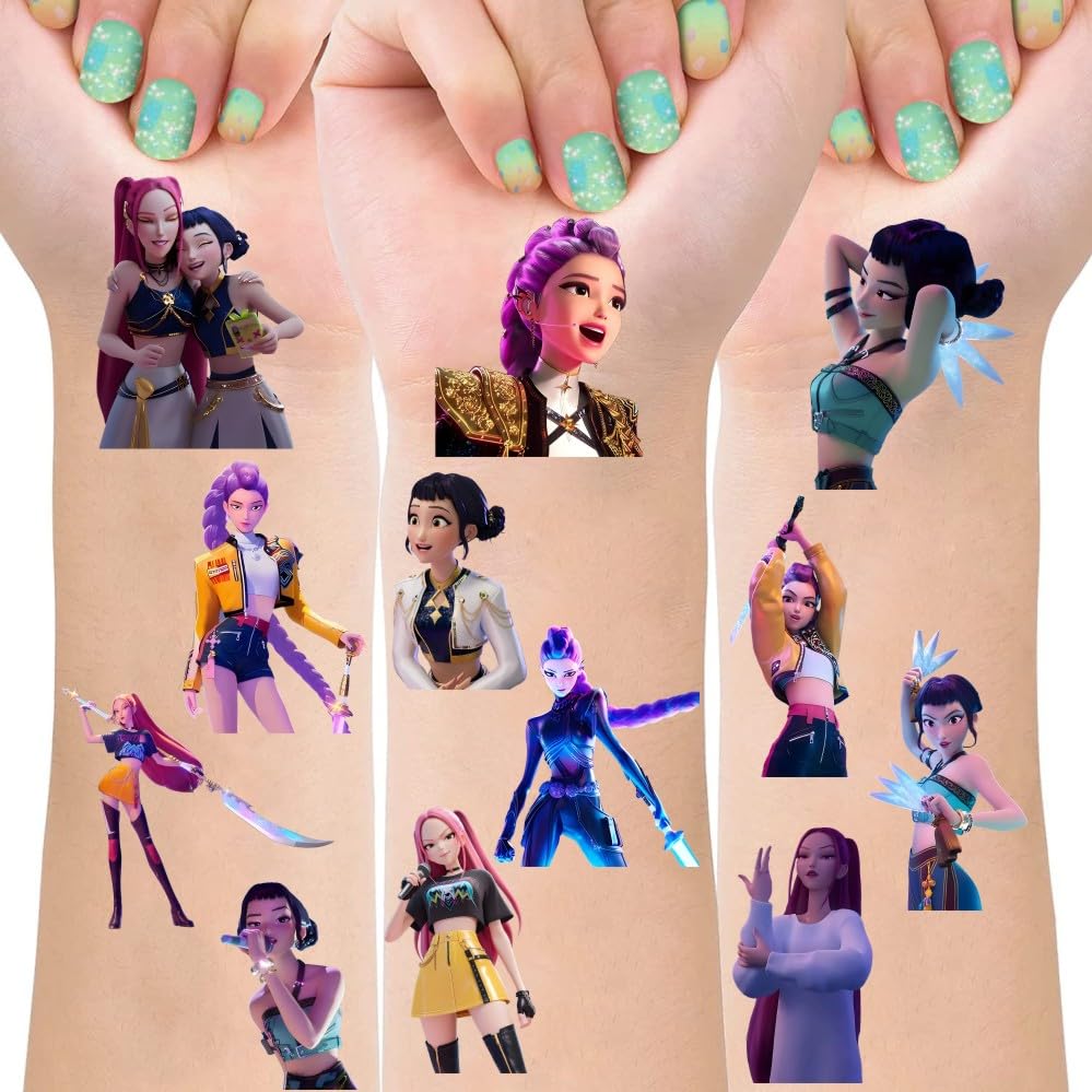 SDONY tatuajes demonio para niños en hojas, diversión rápida y temporal.