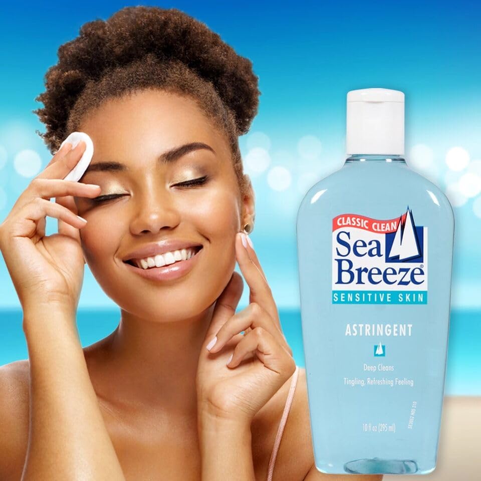 Sea Breeze frasco de 10 oz con diseño práctico de uso diario.