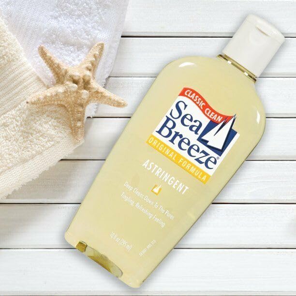 Sea Breeze Astringente Original, etiqueta y frasco visibles, sugiere calidad para piel normal o grasa.