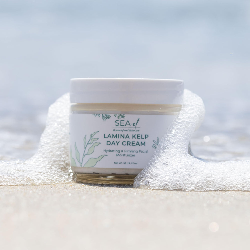 Aguacate y avena en Sea-El Lamina Sea Kelp Día Crema para nutrición diaria.