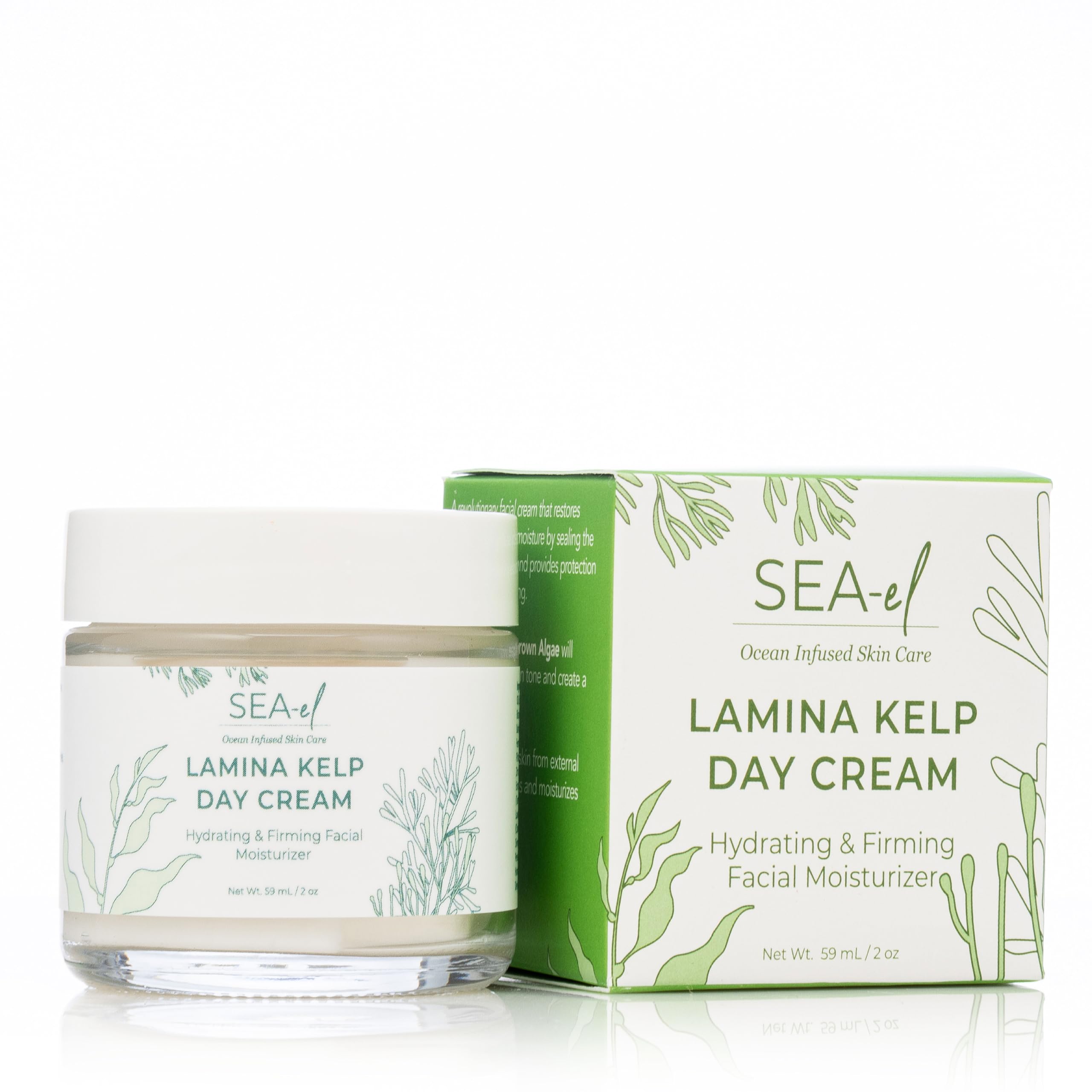 Ideal para piel seca, Sea-El Lamina Sea Kelp Día Crema deja piel flexible.