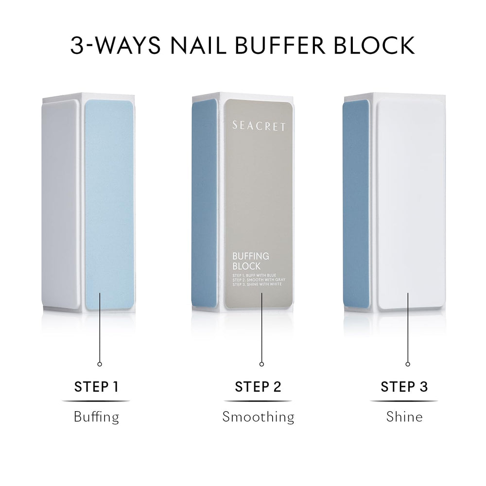 SEACRET Minerals rutina pedicura manicura con bloque pulidor para uñas limpias