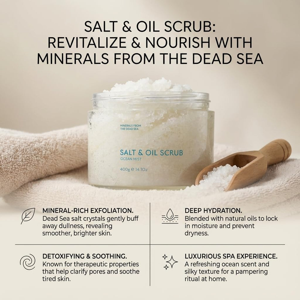 SEACRET Minerals textura cremosa exfolia sin irritación y deja la piel suave.