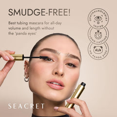SEACRET Minerals Tubing Mascara resalta alargamiento y volumen desde la primera pasada.