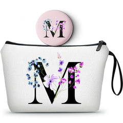 SEAMOON bolsa de maquillaje con monograma M, regalo personalizado para amigas.