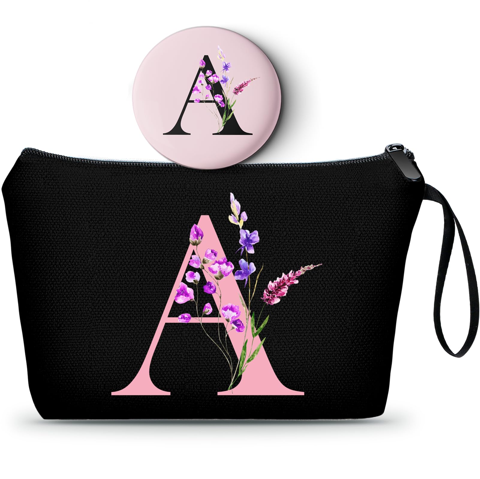 SEAMOON bolsa de maquillaje personalizada con espejo para organizar cosméticos en viaje.