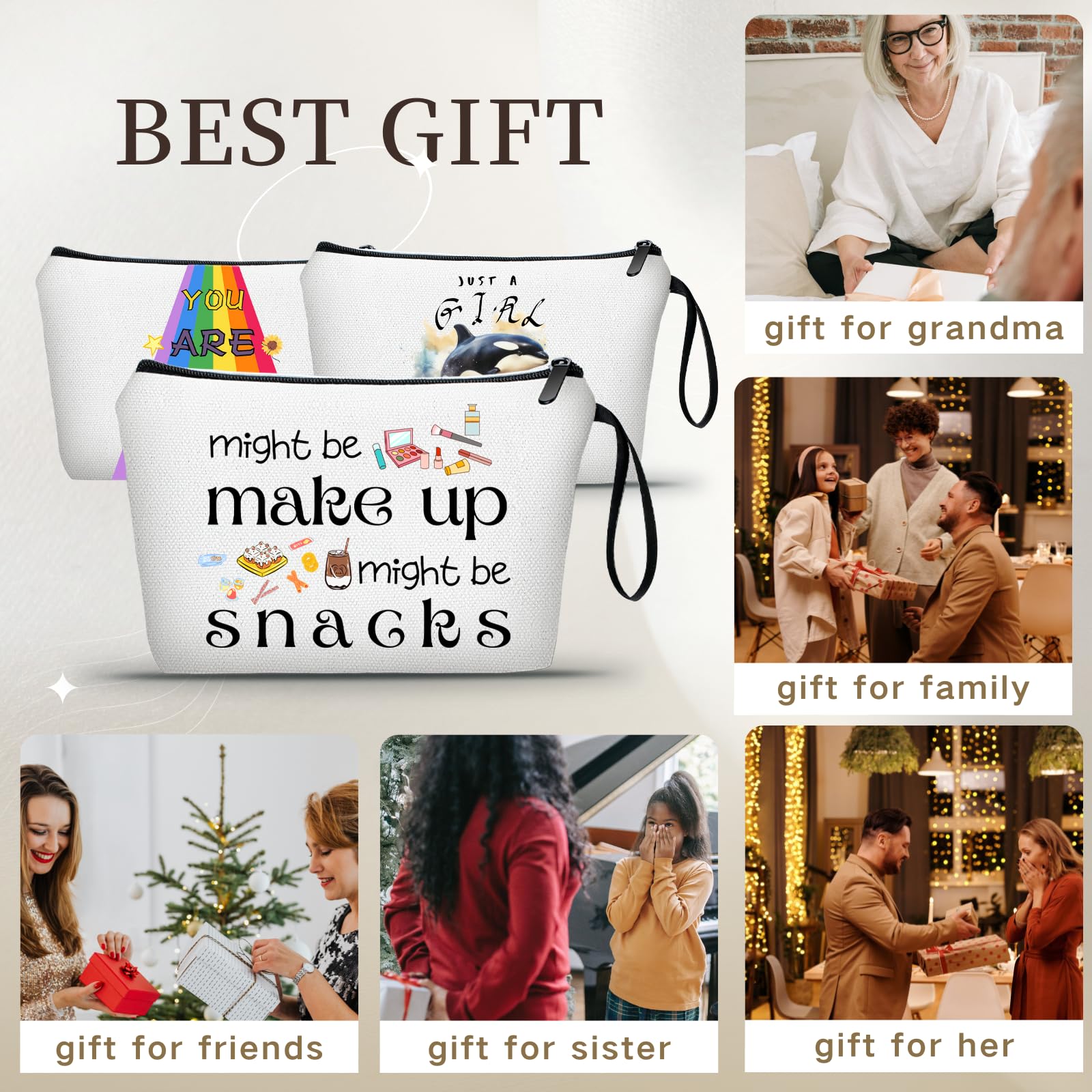 SEAMOON bolso cosmético base expandible para mayor capacidad.