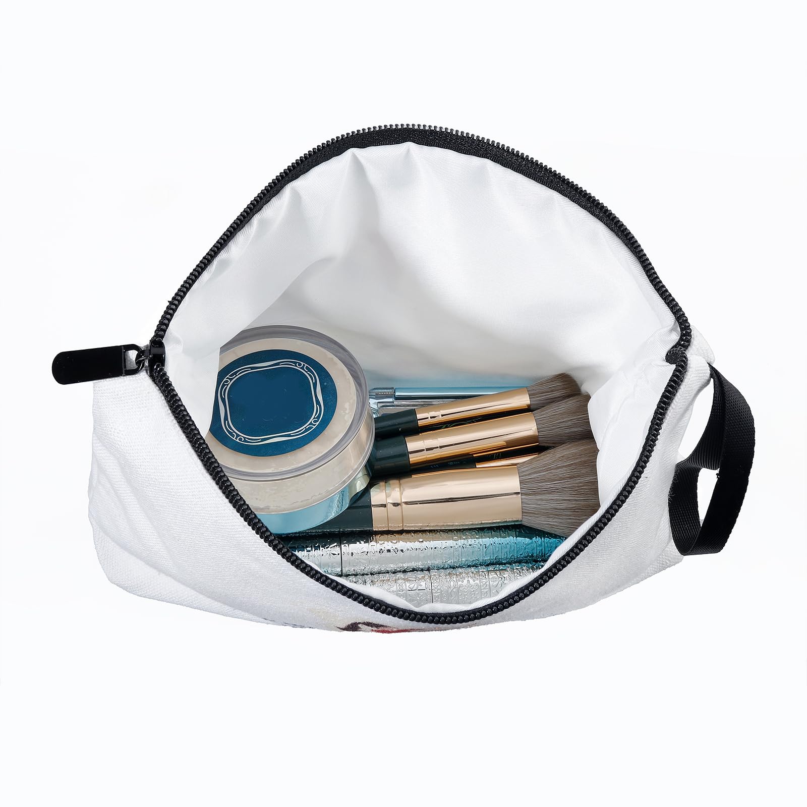 Seamoon bolso maquillaje interior espacioso, guarda herramientas y cosméticos con facilidad