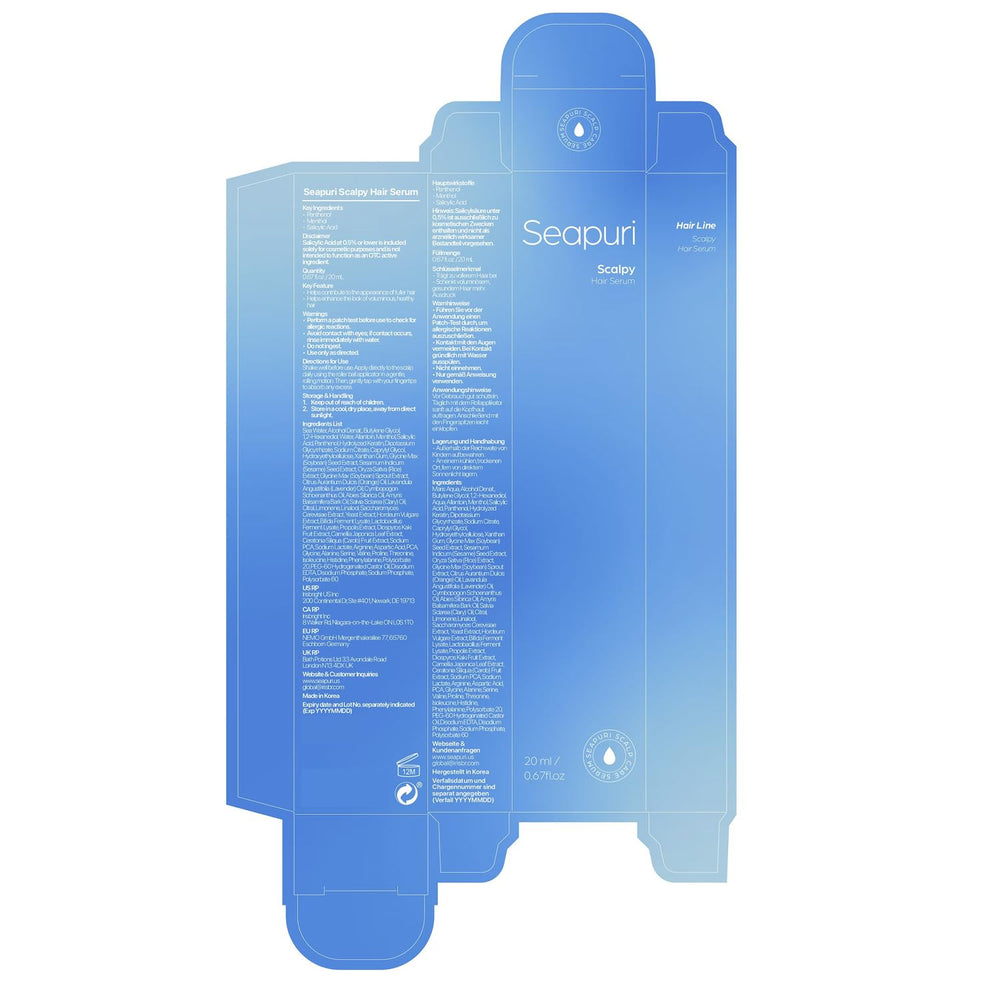 Seapuri Scalpy daily-use packaging ready for men and women on-the-go.