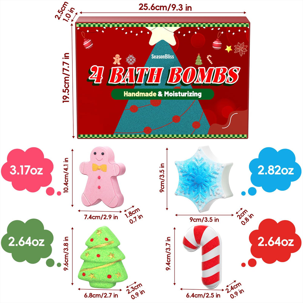 SeasonBliss bombas de baño arbol-navidad: crean un ambiente festivo con burbujas suaves.