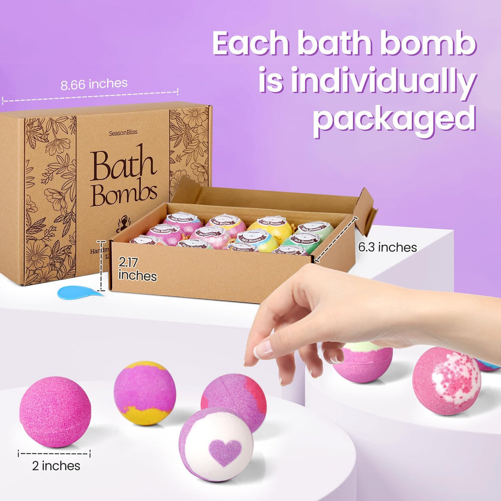 SeasonBliss bombas de baño con envoltorio individual conserva aroma