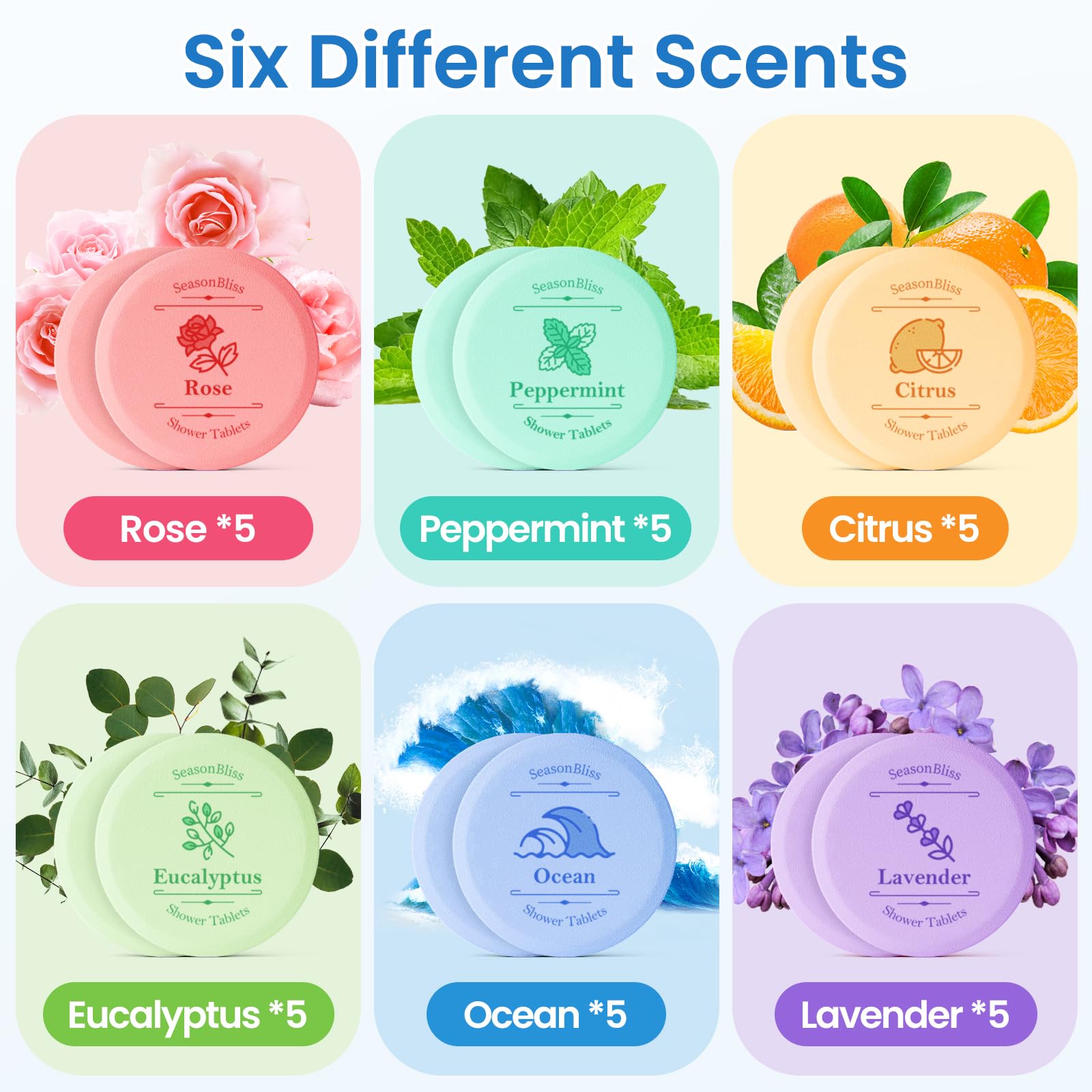 SeasonBliss bombas de ducha menta: frescura que activa las mañanas.