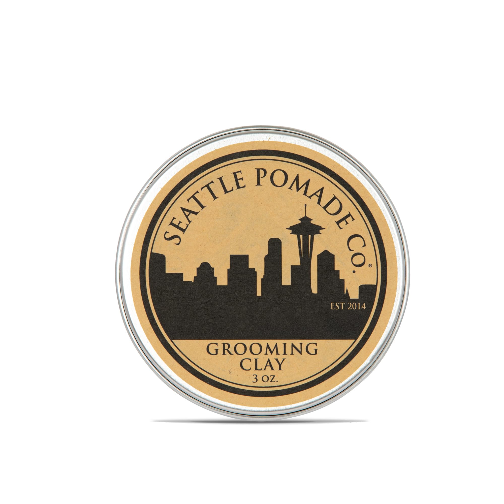 Seattle Pomade Co. Arcilla de peinado en frasco para un estilo limpio y duradero.
