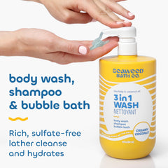 The Seaweed Bath Co. Crema de Coco 3 en 1: hidratación para piel y cabello