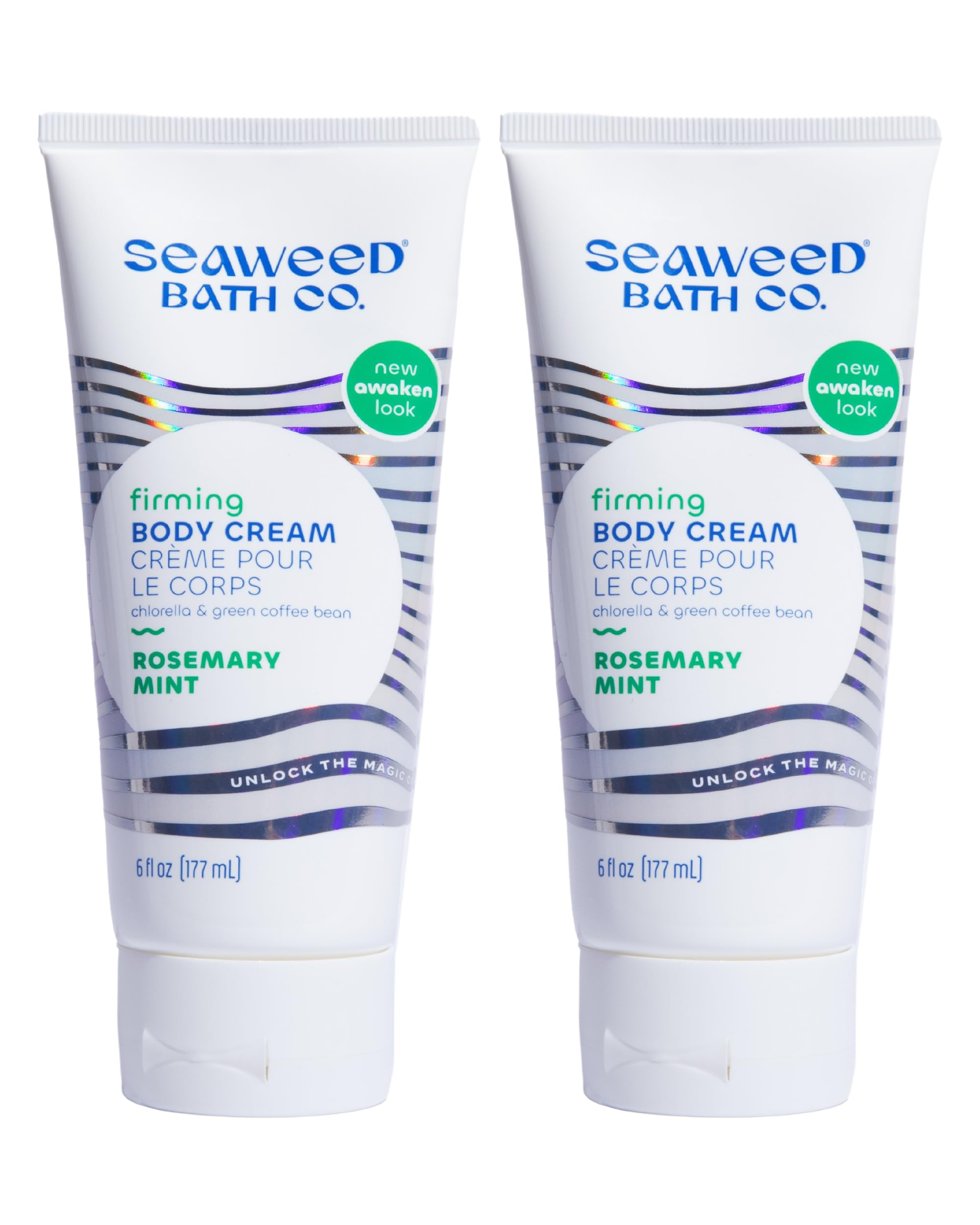 Seaweed Bath Co. crema corporal firme con romero y menta para piel nutrida.