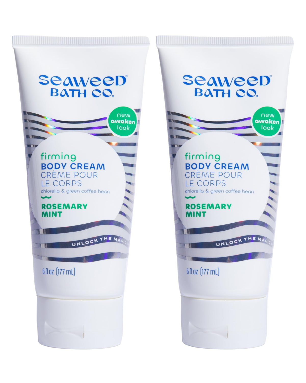 Seaweed Bath Co. crema corporal firme con romero y menta para piel nutrida.