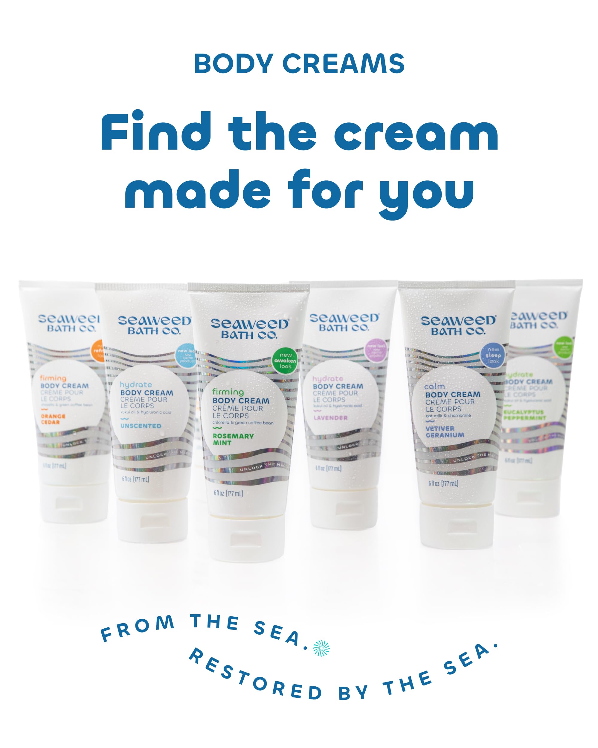 Paquete de dos frascos Seaweed Bath Co. para rutina diaria.