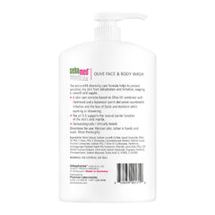 Sebamed Olive: fórmula con aceite de oliva y Provitamina B5, hidratación suave.