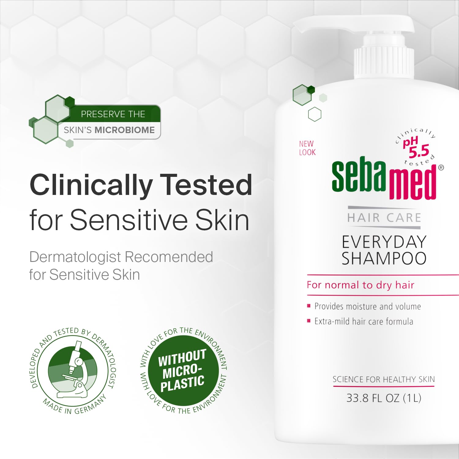 SEBAMED champú diario envase de 1 litro práctico para uso diario