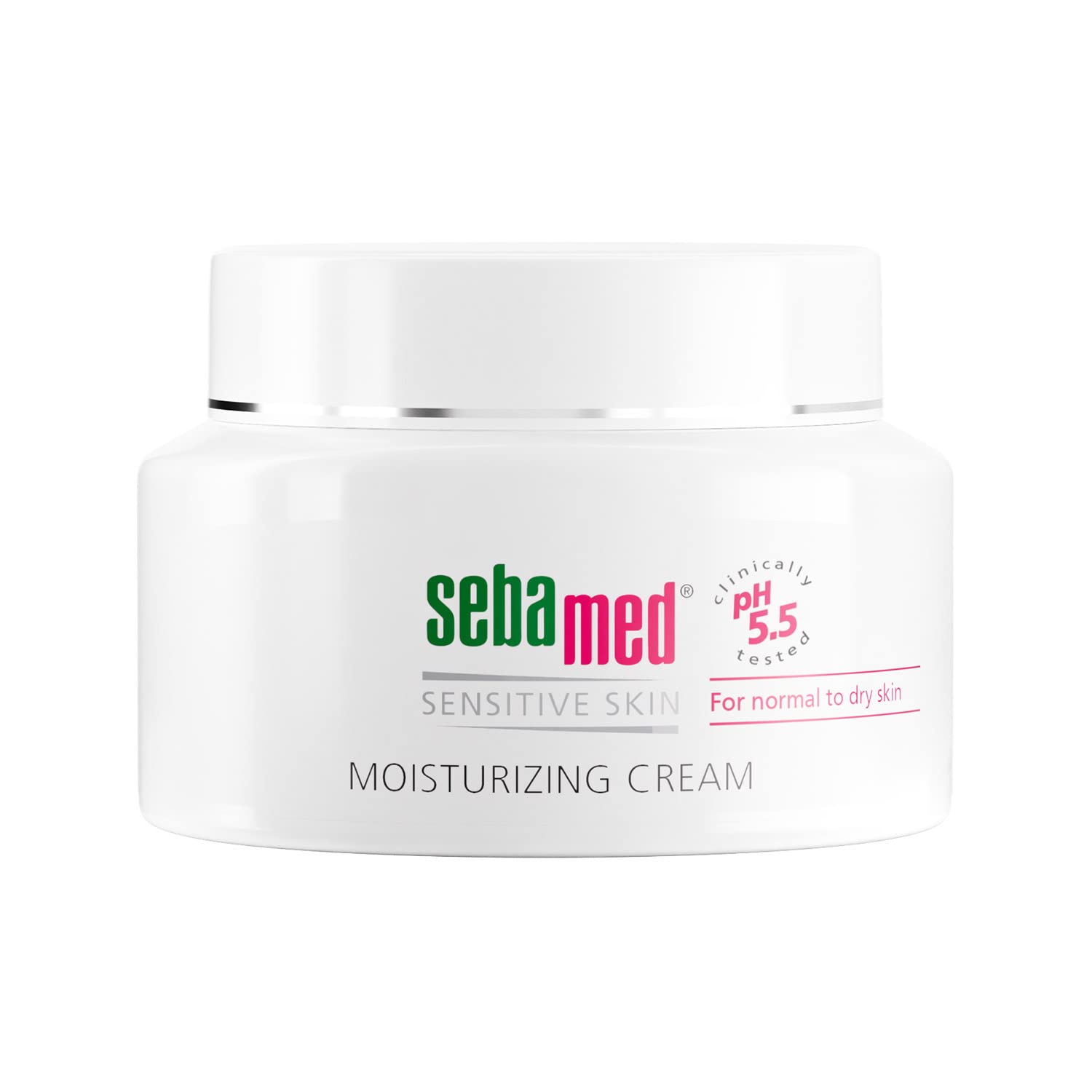 SEBAMED crema hidratante facial para piel sensible, hidratación suave.