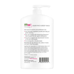 SEBAMED etiqueta con pH 5.5, cuidando la barrera de la piel.