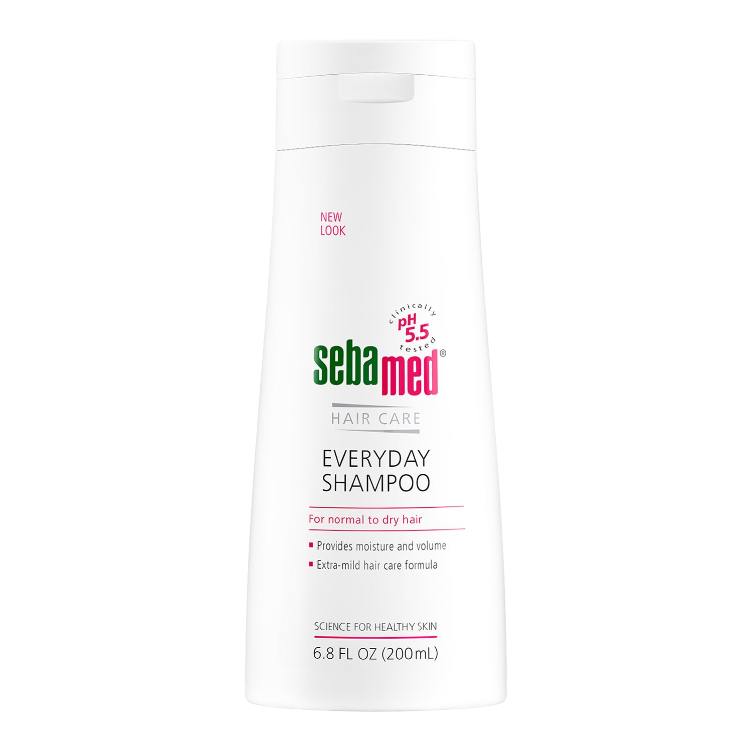SEBAMED Everyday Shampoo en botella, cuidado suave para cuero cabelludo sensible.
