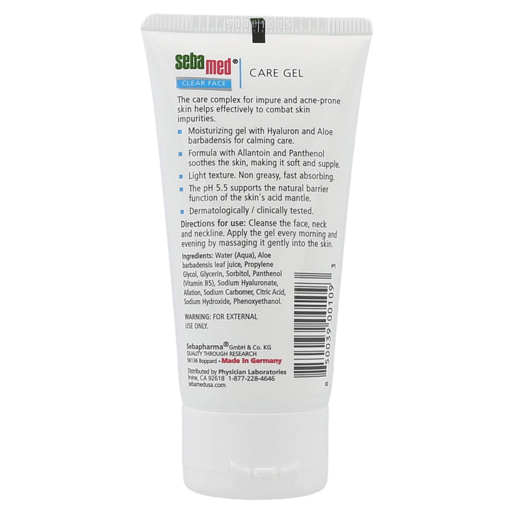 Gel SEBAMED en envase de 50 ml, textura ligera para uso diario y maquillaje sin problemas.