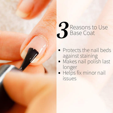 Seche Clear Base Coat acabado cristalino para un look limpio y duradero.