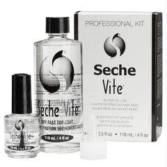 Seche Vite: botella y capa superior de alto brillo para uñas brillantes.