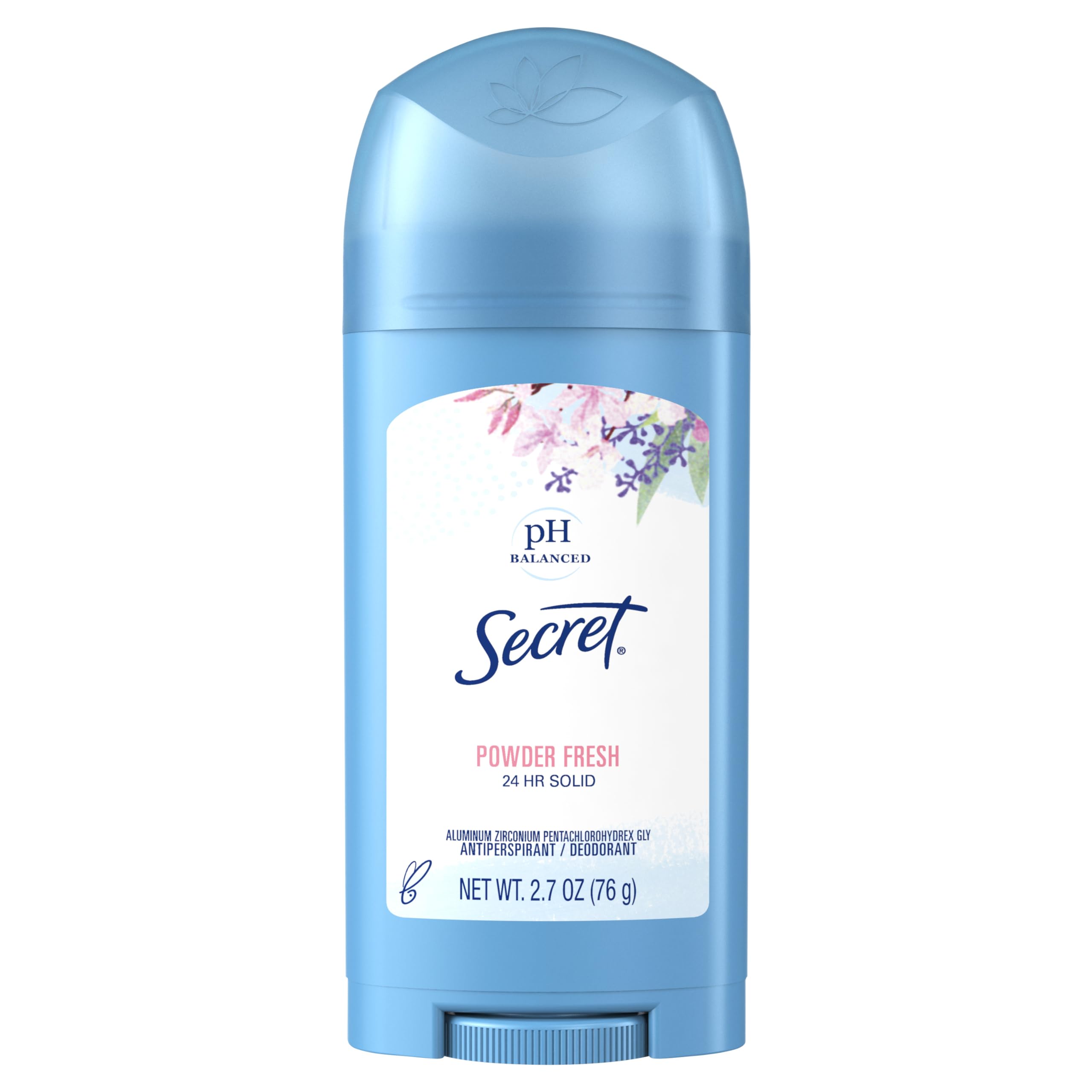 Secret antitranspirante para mujeres, barra amplia, protección diaria contra sudor.