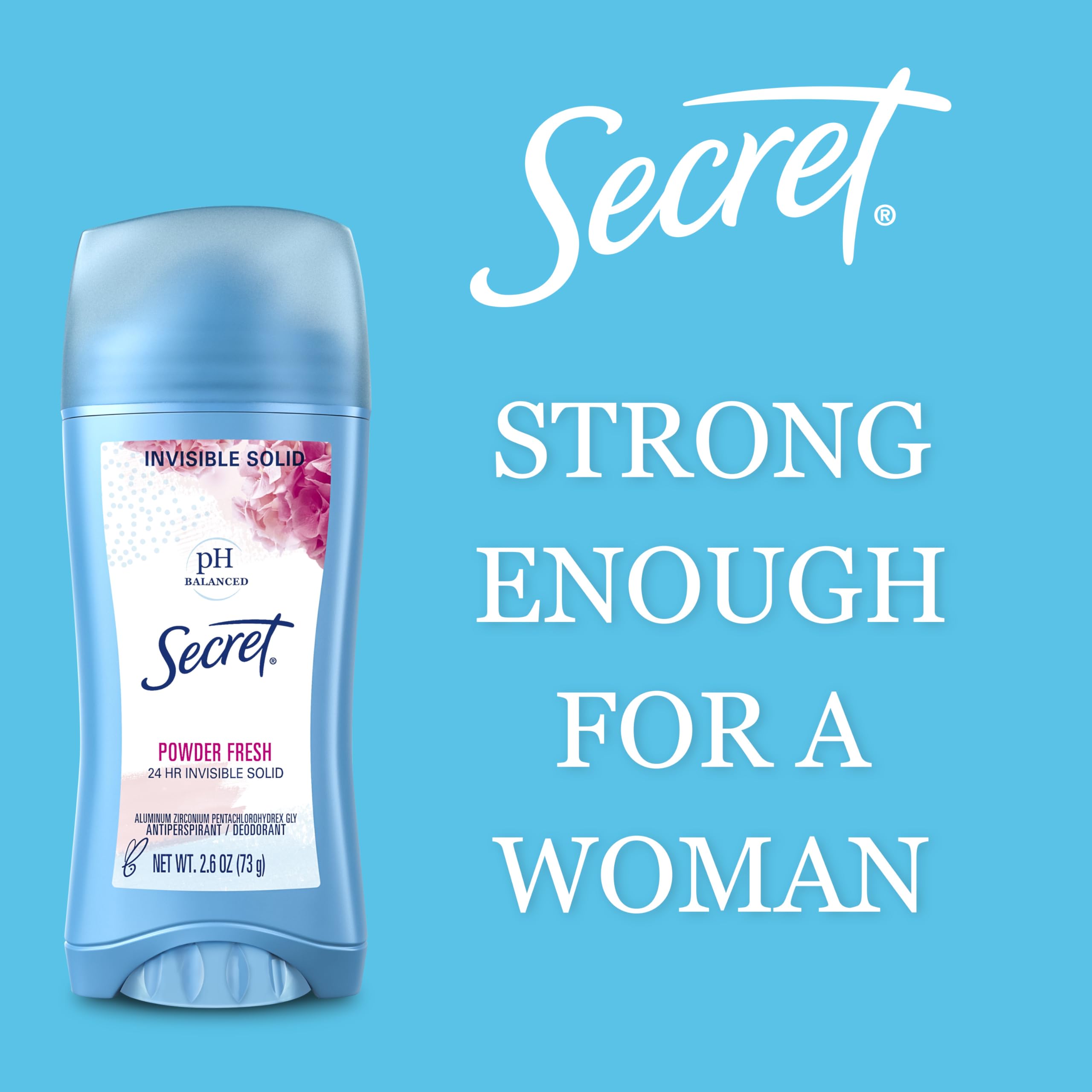 Protección 24 h contra sudor y olor con Secret para mujeres.