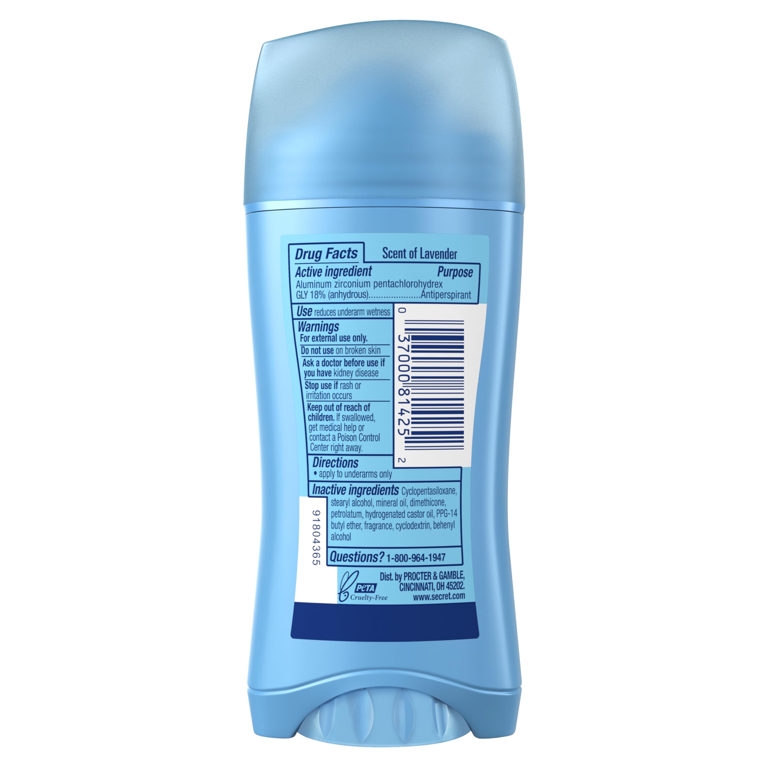 Aroma suave de lavanda de Secret barra invisible para ritual de relajación