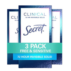 Secret Clinical Strength desodorante invisible: protección duradera sin manchas.