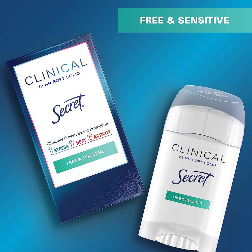 Secret Clinical Strength Soft Solid bottle front view signals long-lasting protection.