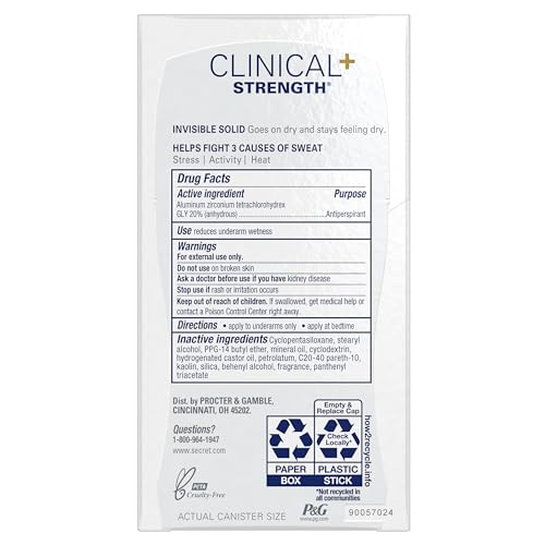 Secret Clinical Strength Soft Solid dermatologist-designed formula supports sensitive skin users.