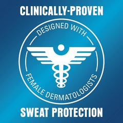 Secret Clinical Strength Soft Solid label close-up emphasizes sensitive-skin protection.