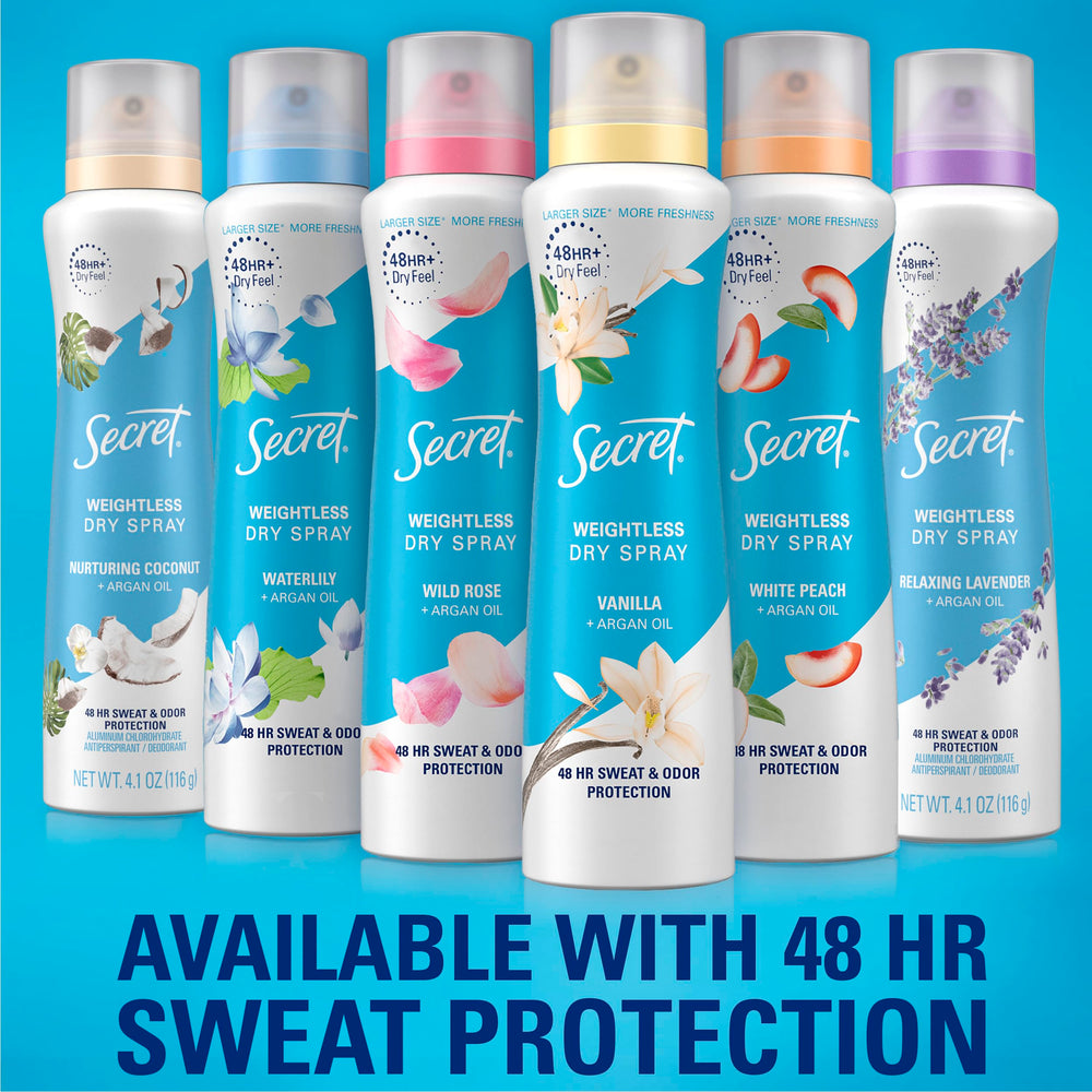 Secret Dry Spray 48 hour protection for all-day odor control