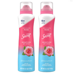 Secret Dry Spray bottle close-up showing quick-dry protection for all-day freshness.