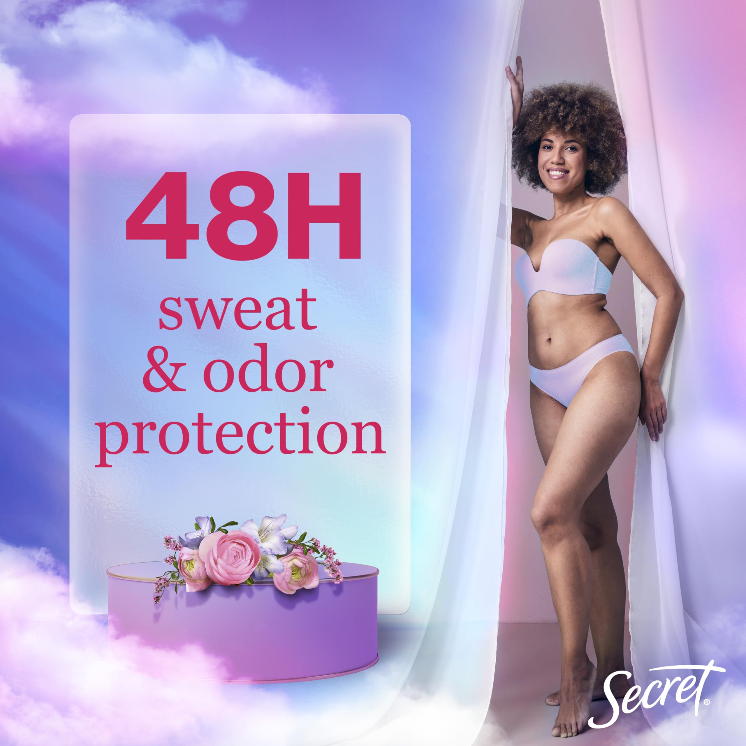 Secret Dry Spray Desodorante para Mujer, fragancia rosa delicada que acompaña tu rutina