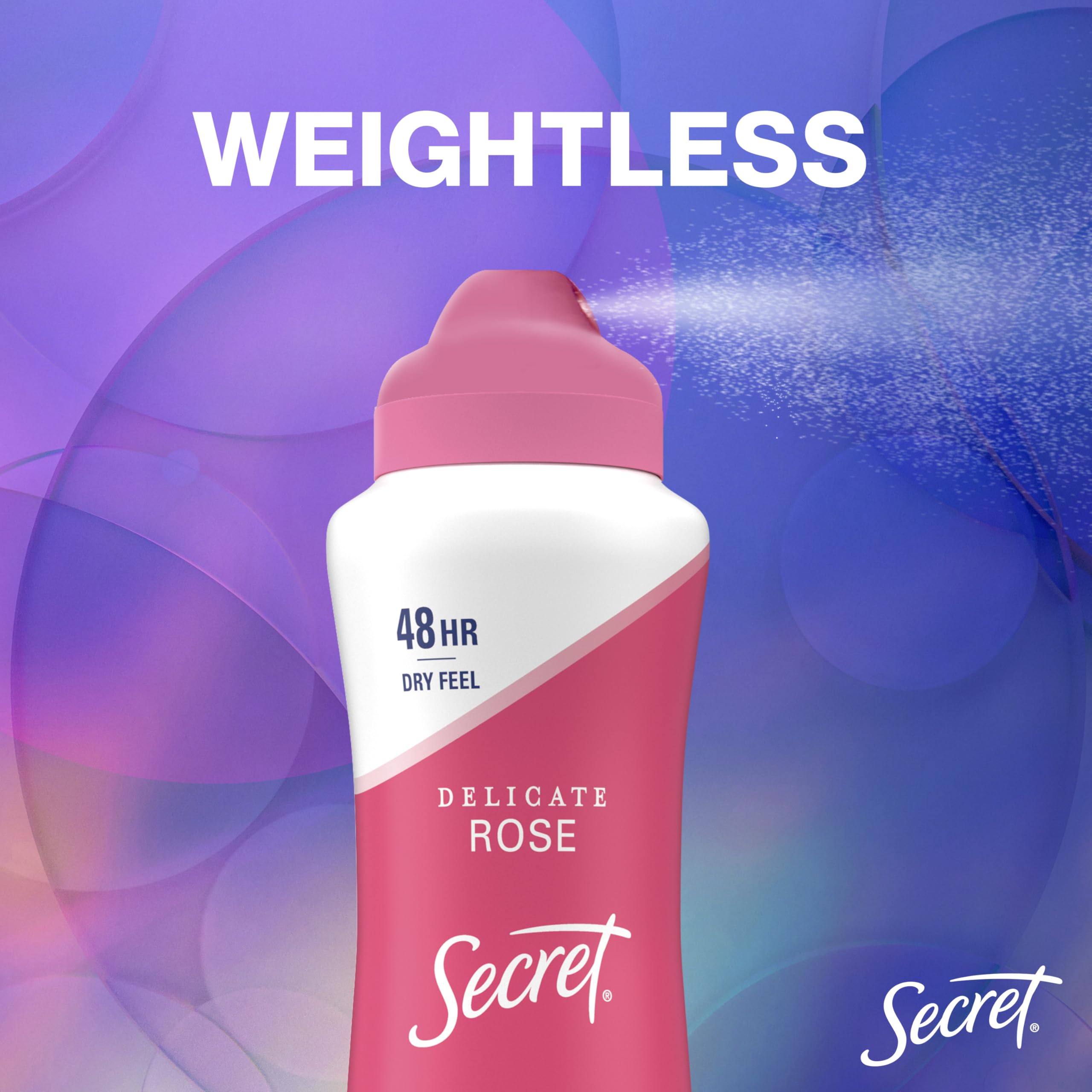 Secret Dry Spray Desodorante para Mujer, frasco del pack de tres
