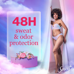 Secret Dry Spray texture on skin shows weightless feel and comfort.