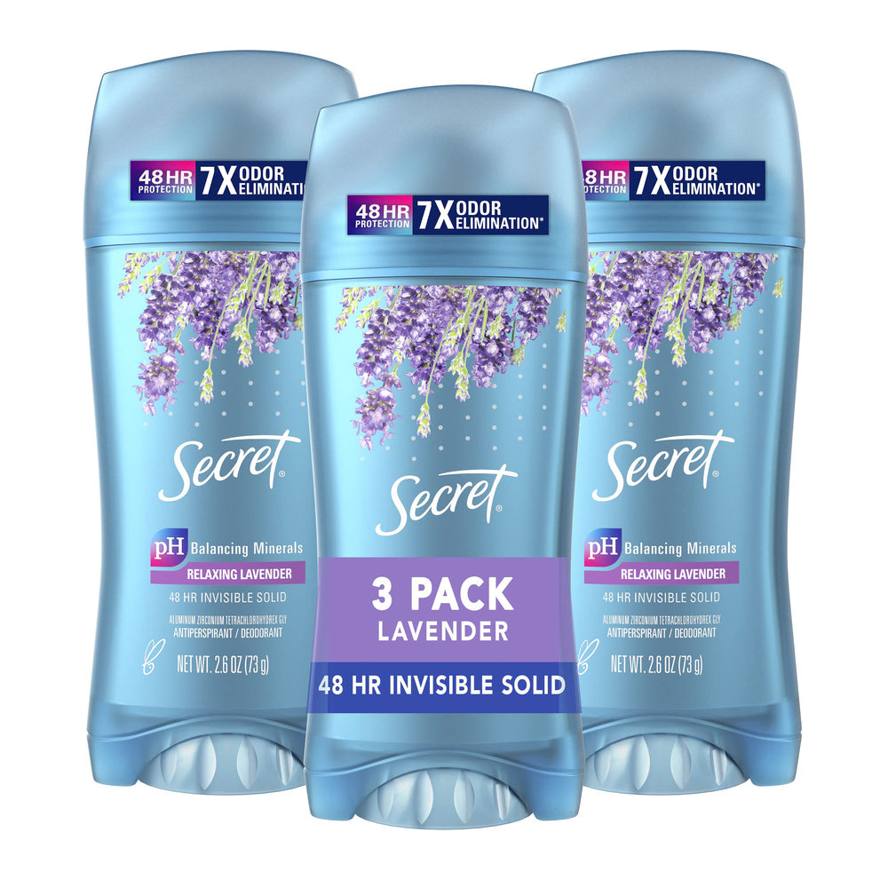 Secret Fresh Desodorante Invisible Luxe Lavender aplicación seca para todo el día sin manchas