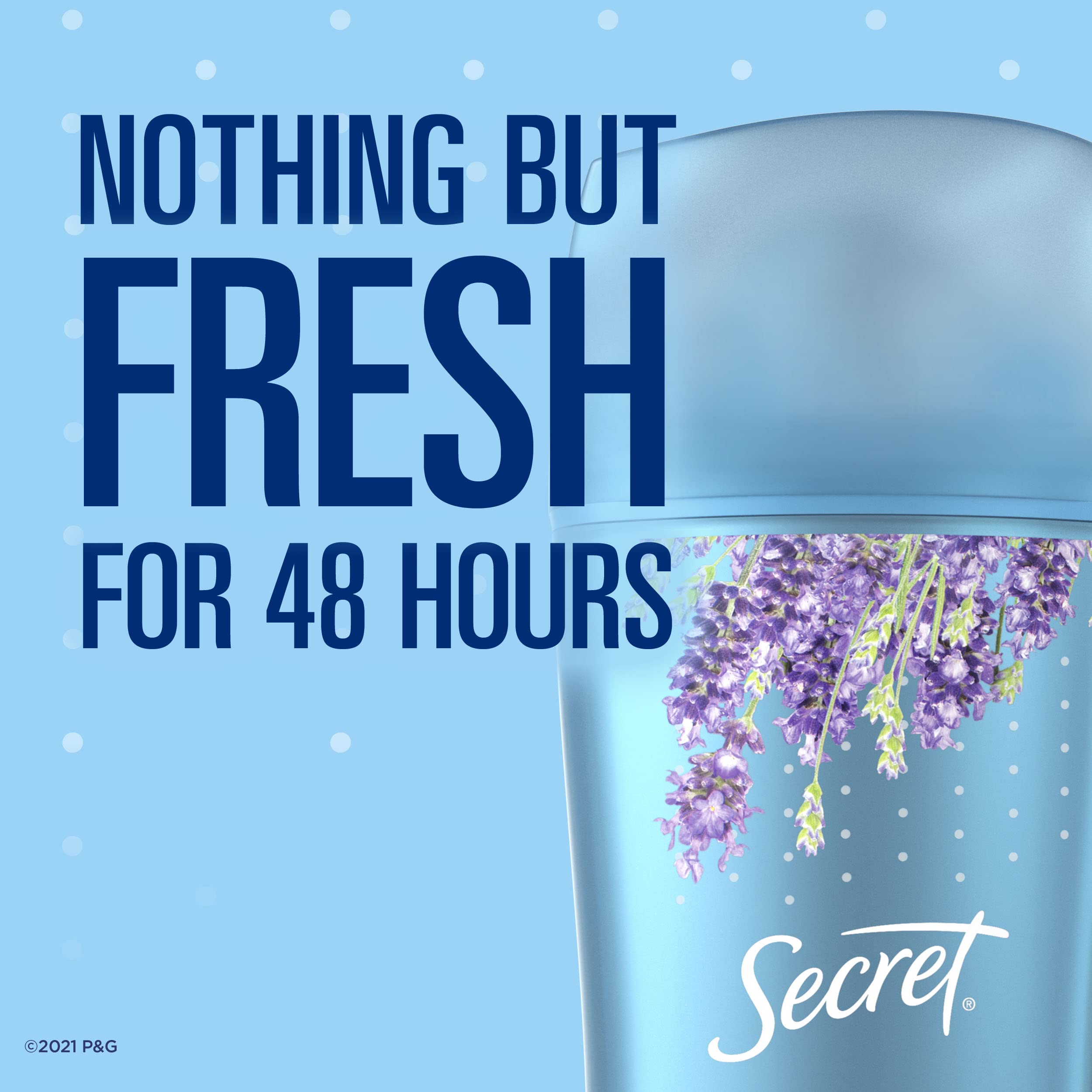 Secret Fresh Desodorante Invisible Luxe Lavender textura suave que protege contra la humedad